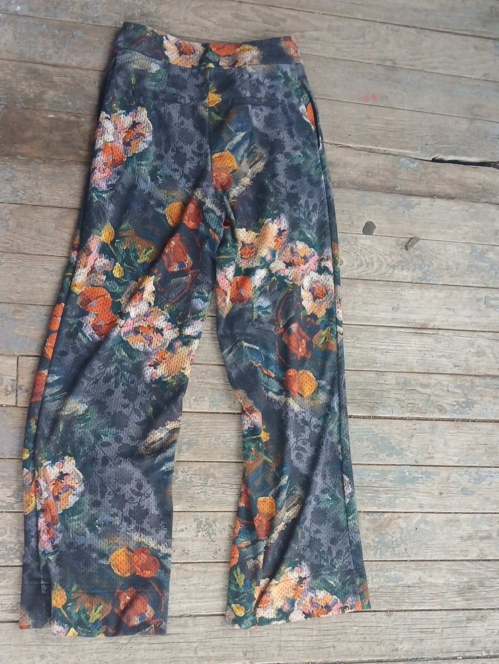 Anthropolgie Eva Franco "Simone" Retro 90s Style Floral Mesh Dark Size XS - Picture 4 of 5